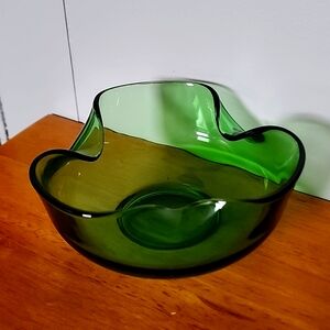 MCM Anchor Hocking Green Dip Bowl